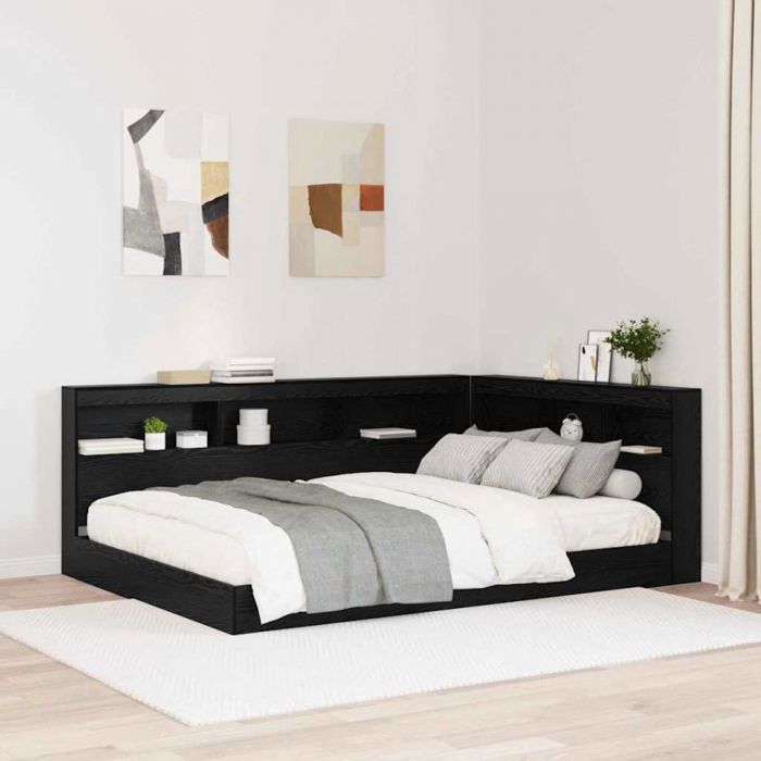 Ensemble de meubles de chambre (hors lit) Vidaxl Tête de lit de rangement Chêne noir 160 cm Bois dingénierie