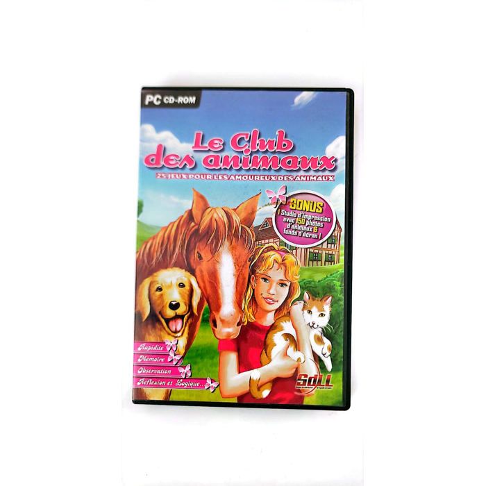 Sdll Jeu PC – Le Club Des Animaux – 25 Mini-Jeux pour Les Amoureux Des Animaux – Version Française