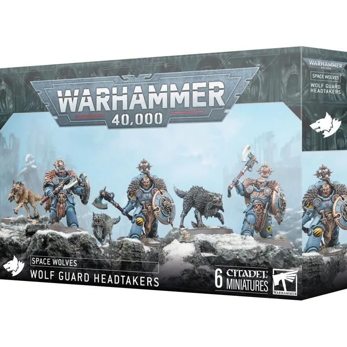 Figurine Games Workshop Warhammer 40k - Space Wolves Preneurs de Tetes Gardes Loups (2025) - bleu/gris/beige