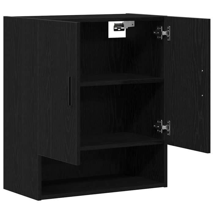 Noir - LEMON® Meuble mural - Armoire suspenduRangement haut - chêne Noir - 60x31x70cm - Bois dingénierie 358 - Soldes
