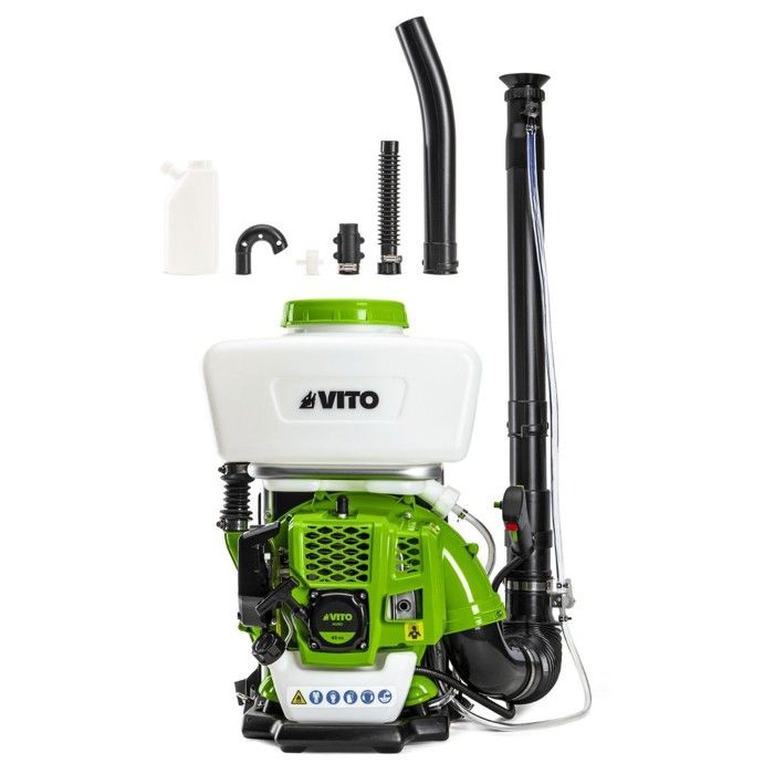 Pulvérisateur Thermique Atomiseur 14L - 2T 43 CC - Pulvérisateur Poudres & Liquides Portée 12m - Jardinage Agriculture VITO