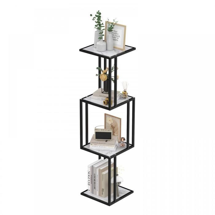 Support dangle pour Plantes dintérieur Étagère à 4 Niveaux Support de Fleurs pour Terrasse Balcon Salon Marbre