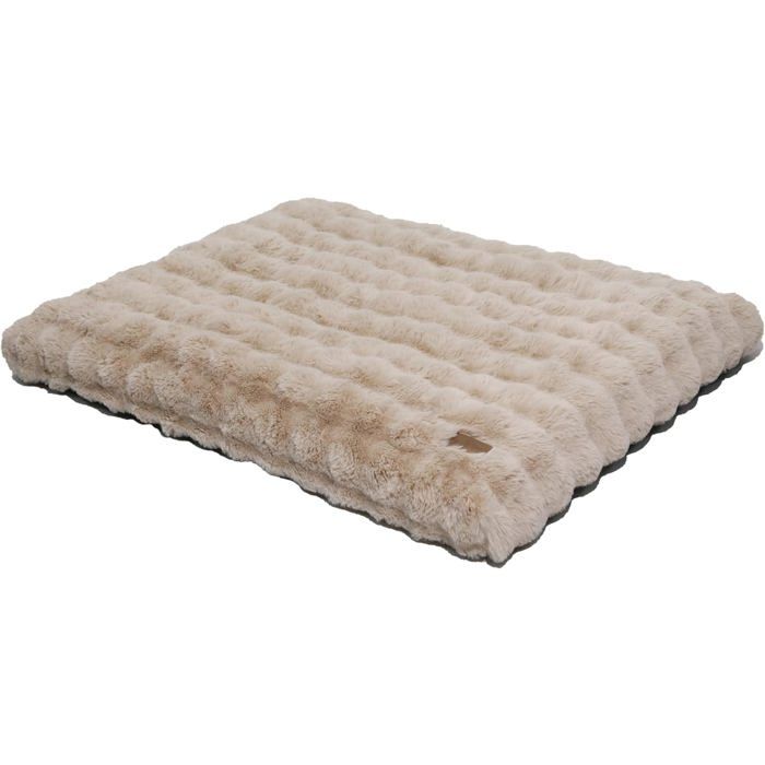 Panier Chien Grande Taille 130X110X12Cm Coussin Déhoussable et Lavable Tapis Matelas Peluche Douce Beige