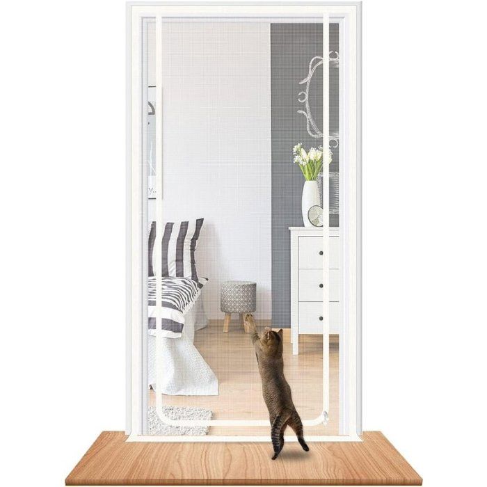 Grille de porte pour chatempêche lentrée de nouveaux chatsécran disolation pour porte (dimensions:100 cm x 210 cm)