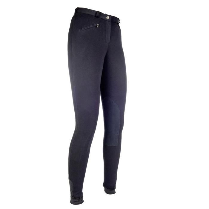 Pantalon équitation mid grip fille HKM Penny Easy - schwarz/schwarz