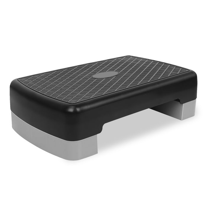 Step aérobique réglable - Hauteur réglable 10.16-15.24 cm - Dimensions 45.72x27.94 cm - Poids supporté jusquà 149.69 kg