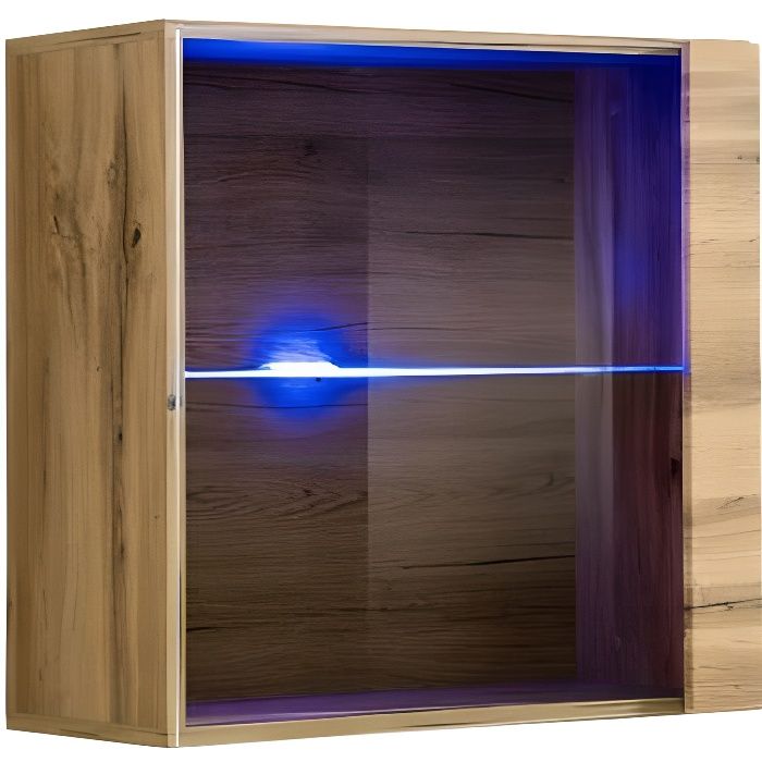 vitrine carrée ac-déco switch ww 3 - l 60 cm x p 30 cm x h 60 cm - bois
