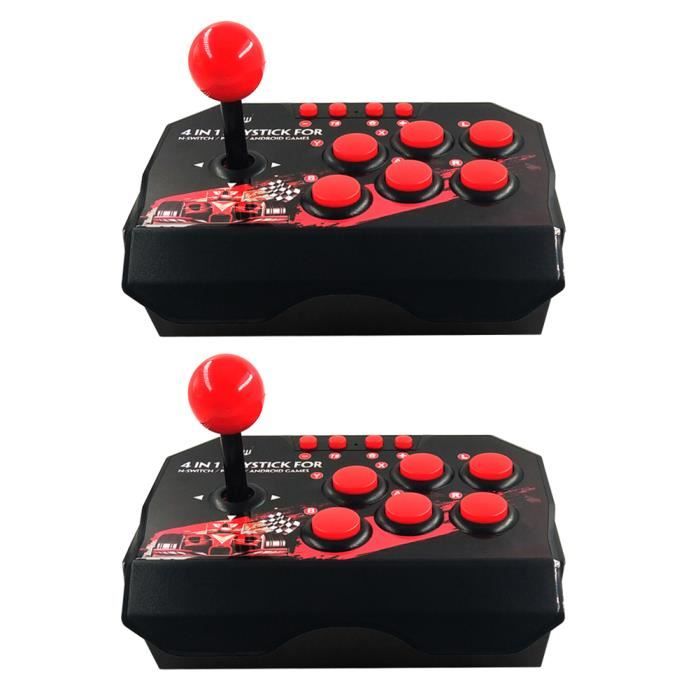 2 pièces NS002-Joystick de jeu filaire USB, console'arcade rétro, bascule, contrôleur de gastronomie, univers