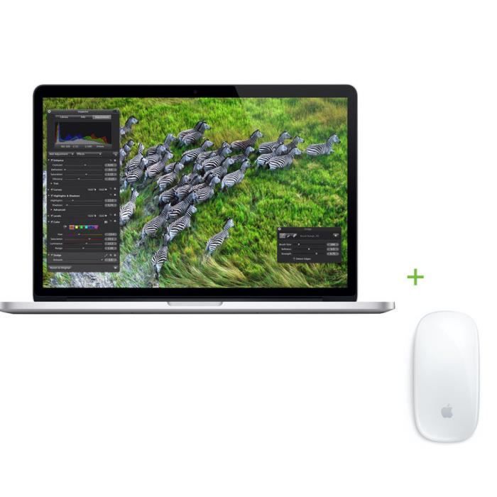 Apple MacBook Pro Retina 15" 2015 Core i7 2,2 GHz RAM 16 Go 256 Go SSD Argent