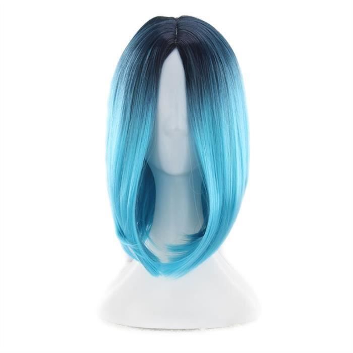 perruque cheveux bleu