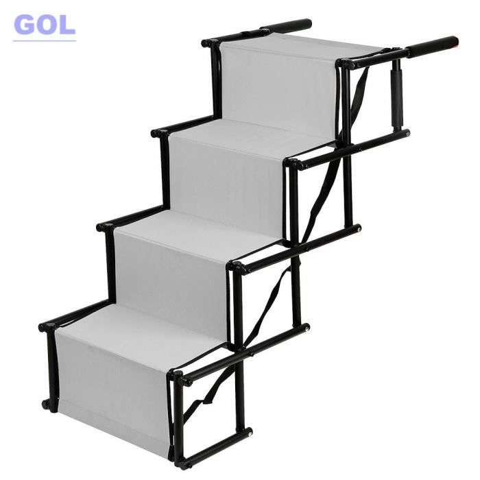 GOL Escalier pour Chien,Rampe Pliable (Gris clair)