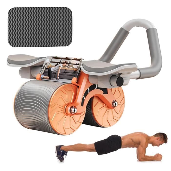 Roue dexercice - Roller - Double roue de rebond automatique - Abdominale - Équipement de fitness - Pour adultes