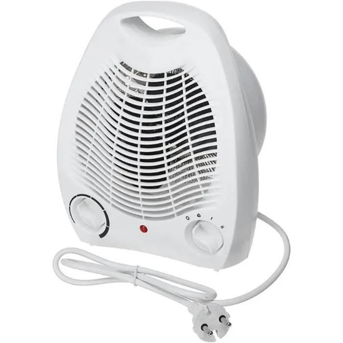 Dr.Prepare Mini Chauffage Soufflant 600W - PTC Céramique, 2 Modes, Anti-Basculement, Surchauffe, Silencieux Portable