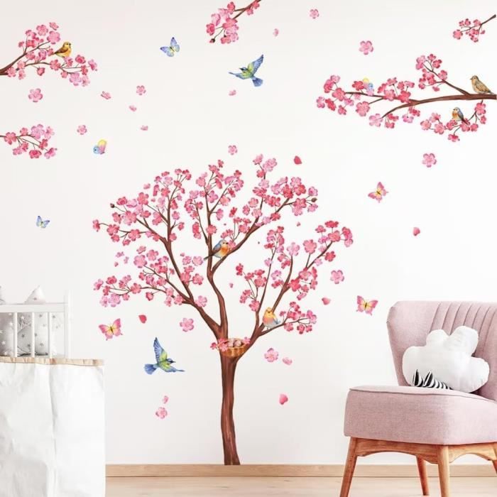 FLOWER FAERIE DANSE FILLE Stickers muraux pour chambre - Romantique - Verre  - Cdiscount Maison