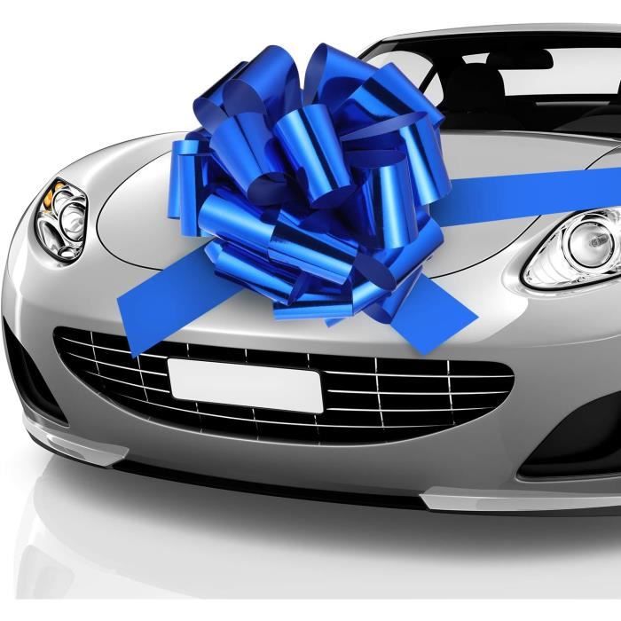 Grand Nœud De Voiture Géant Blanc 50 Cm Avec 6 M De Ruban – Idéal Mariage, Nouvelle Maison, Anniversaire Ou Cadeau Surprise