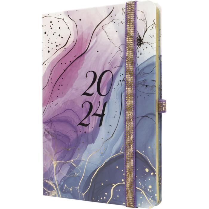 Agenda Bleu Finocam Agenda à Spirale 2026 Semainier Horizontal Janvier- Décembre (12 Agenda 2026 1 Jour Par Page