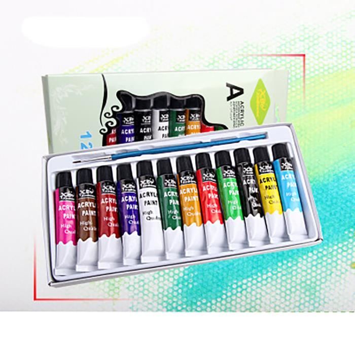 Ensemble De Peinture Acrylique Peinte A La Main 12 Couleurs 12 Mldiy Fyh90725012 Reba Achat Vente Peinture Gouache Peinture Gouache Cdiscount