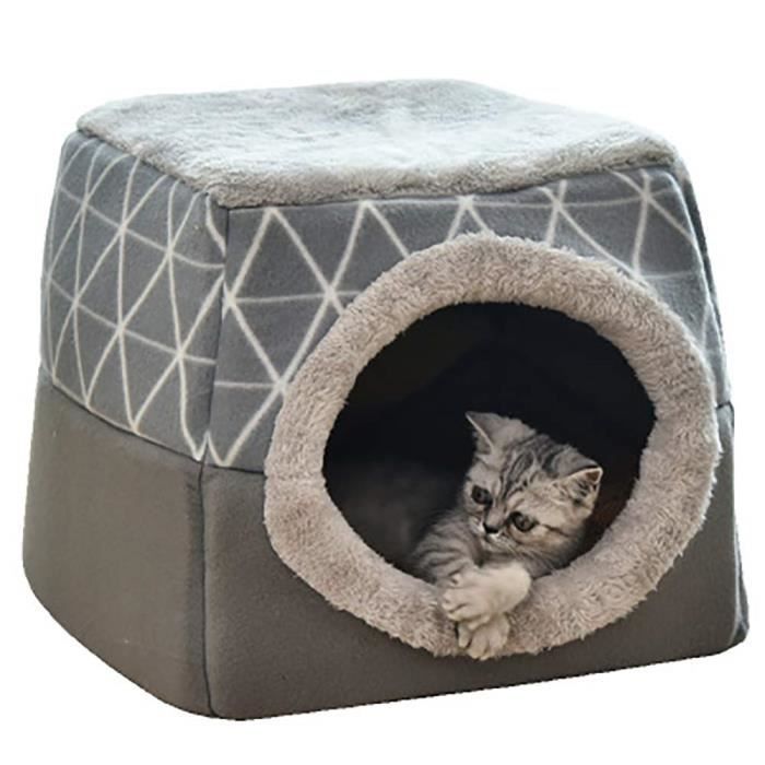 Niche Pour Chat Galatée - Panier Chaud, Douillet Et Semi-fermé - Fond Antidérapant - Plusieurs Tailles (S à 2XL) - Idéal Chaton Et Chien