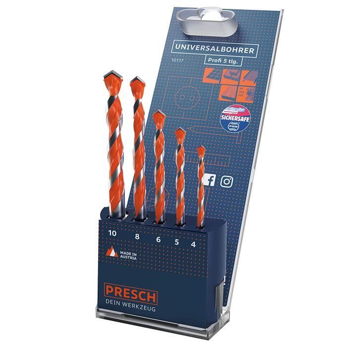 Lot de 5 forets métriques SDS pour briques, blocs de béton, 10 – 25 mm, 450 mm de long Lot de 5 forets métriques SDS pour briques, blocs de béton, 10 – 25 mm, 450 mm de long