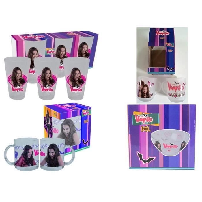 Chica Vampiro Lot 2 Mug 1 Bol 3 Verres Cdiscount Maison