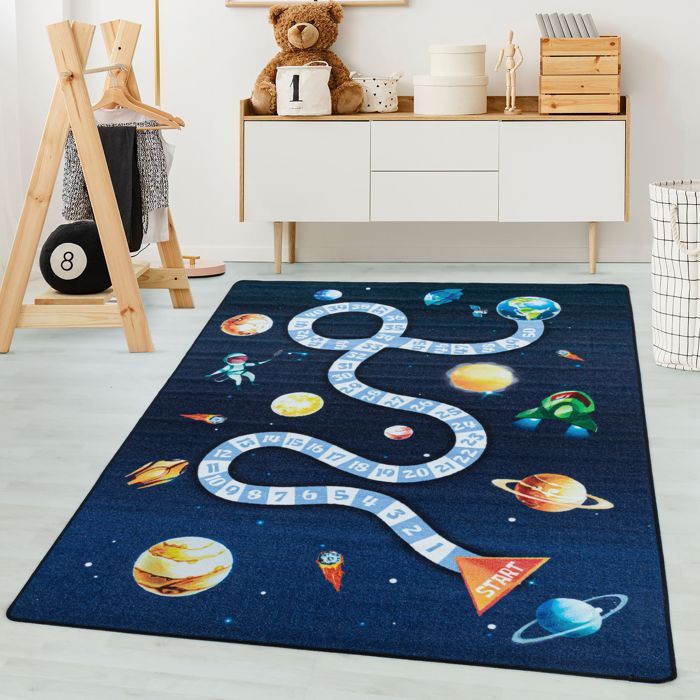 Tapis éducatif Animaux Continents Antidérapant Tapis Enfant CABANA