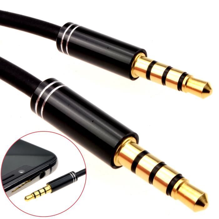 Cable Jack 3 5 Mm Male Male Achat Vente Pas Cher
