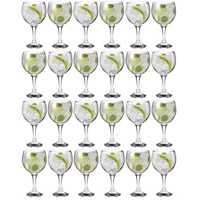 Verres à cocktail/gin tonic style espagnol lot de 24 verres ballons