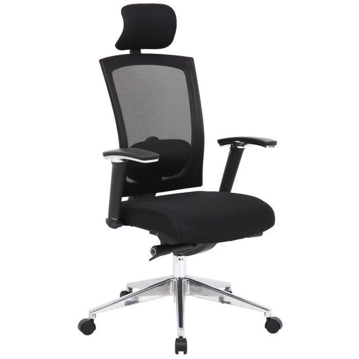 chaise de bureau - joy comfort - ergonomique - noir - tissu - style industriel loft