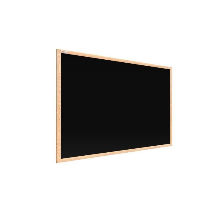 Bi-Office Basic Tableau à Craie Noir 60x45 Cm - Cadre En Pin Naturel, Léger Et Pratique