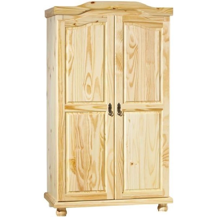 Armoire Rustique Avec 2 Portes Vernis Naturel Achat Vente Armoire De Chambre Armoire Rustique Avec 2 Portes Soldes Sur Cdiscount Des Le 20 Janvier Cdiscount
