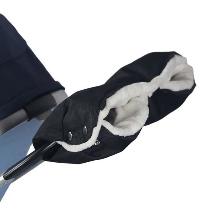 Poussette Gants Noir Prot/ège Mains pour Poussette Hiver Antigel Gants Doux Chaud Coupe-vent et Imperm/éable Poussette Chauffe-mains Protection /équip/és Poussette pour Canne Poign/ée Hiver Landau