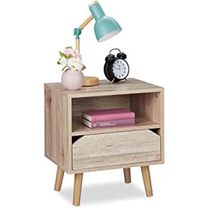 Comodino Bambini Koala Fun House - Con Cassetto, 36x33x30cm, Legno MDF, Design Carino Per Cameretta - Foto 5