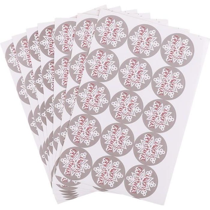 TLOXO Cadeau De Noël Étiquette Autocollant Vacances Cadeau Autocollants Emballage Cadeau Bricolage 2000Pcs Étiquettes Adhésives en Papier Kraft Forme Ronde Étiquette Autocollant