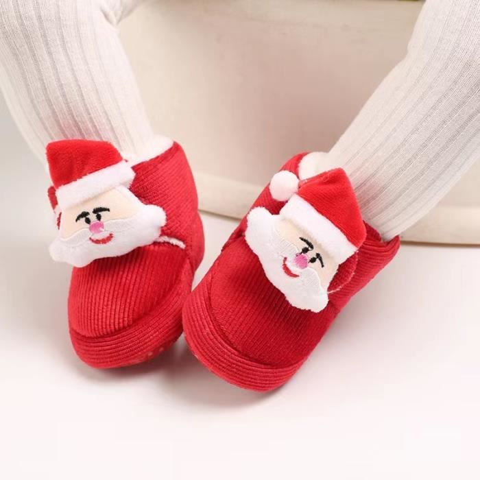 Le père Noël Chaussures Premier Pas d'hiver pour bébé Fille Bottines de  Neige Chaudes avec à Semelle Souple Rouge - Cdiscount