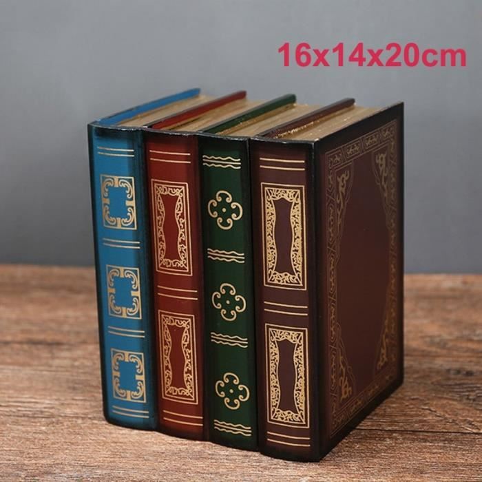 Faux Livre Boîte Vintage Accessoires De Rangement Bijoux Emballage Etude Ornements En Bois Antique Classique Decoratif~p151369307