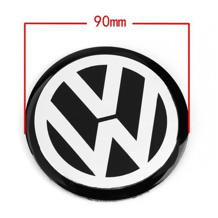 Décoration véhicule,Autocollant noir pour roue de VW, 4 pièces, 56mm 60mm 65mm 70mm 75mm 90mm 120mm, Badge pour - Type 90mm