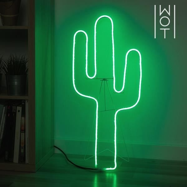 Cactus Led Vert Effet Neon A Poser En Interieur Ou Exterieur