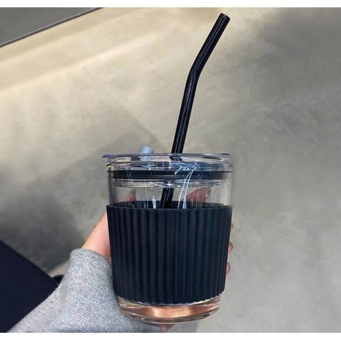 Carafe en Verre, Carafe en Verre De 2L avec Couvercle, Carafe À Eau Résistante À La Chaleur
