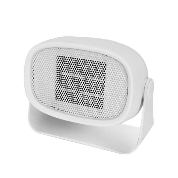 Chauffage D'appoint 500W Avec Télécommande - Radiateur Soufflant Pour Salle De Bain Ou Chambre - Réglable, écran LED, Protection Surchauffe - Blanc - 9