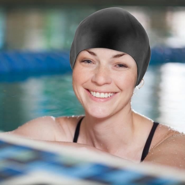Garosa bonnet de bain cheveux longs Bonnet de natation imperméable