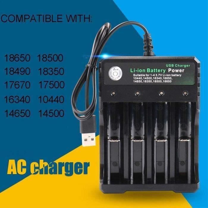 Chargeur De Batterie Rechargeable Li-ion 18650
