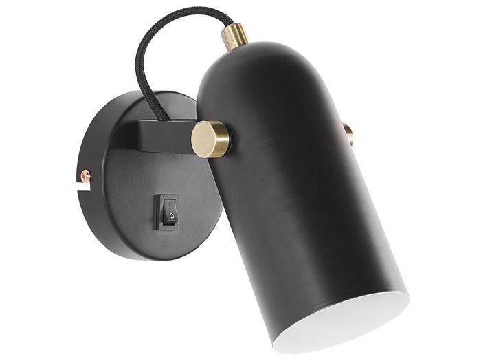 Lampe murale en métal noir 1 spot TYRIA Lampe murale en métal noir 1 spot TYRIA