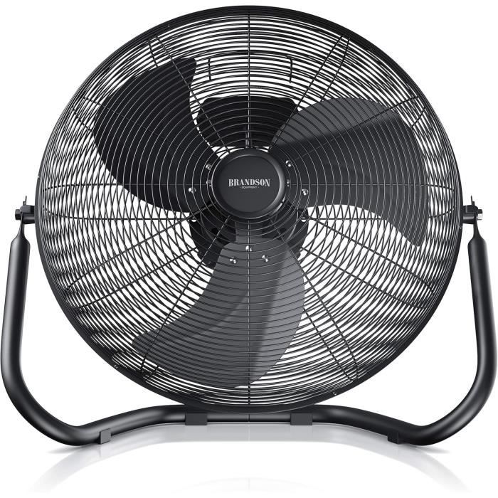 Brandson - Ventilateur de Sol Design rétroVentilateur sur Pied de 57 cm de diamètreVentilateur métallique 200W3 VitessesFaibl - Brandson
