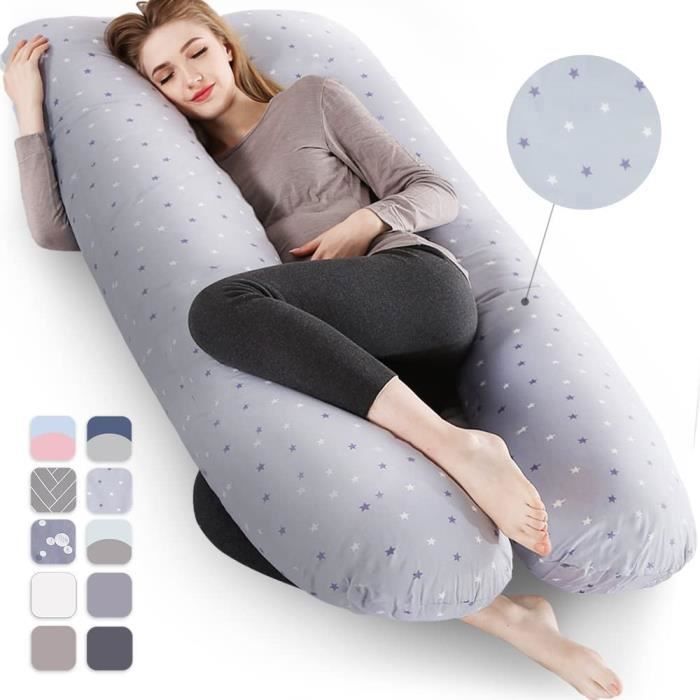 Oreiller De Grossesse Type C, Housse Amovible, Oreiller Pour Femmes Enceintes Pour Lallaitement Bleu Sale 88923488