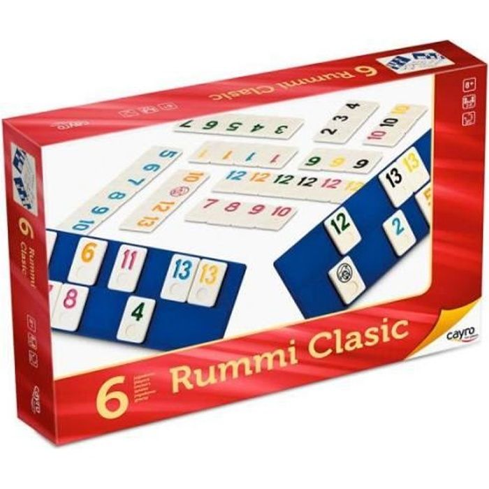 jeu de société pour toute la famille - big 6 joueurs rummi. jeu