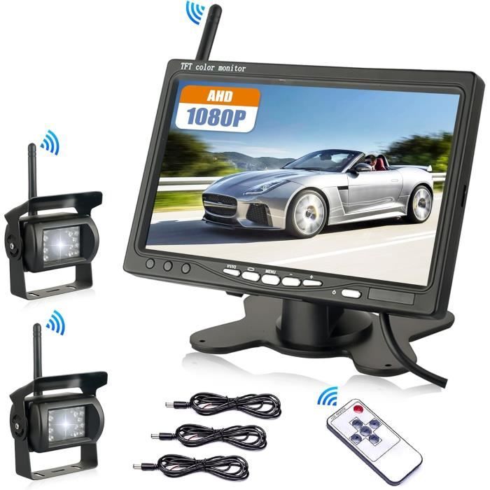 Inefala Camu00e9a De Ecul Sans Fil (Double) Avec U00e9can HD IPS