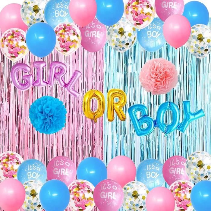 Décorations et fournitures de fête de révélation de genre, ballons en
