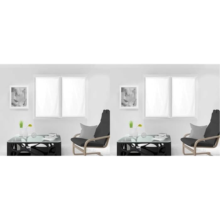Paire De Brise-Bise Dolly 45x120cm - Blanc, 100% Polyester