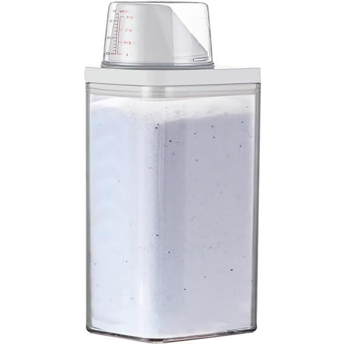 Tokokimo Boîte De Rangement Pour La Lessive Poudre, Distributeur De Détergent, Organisateur De