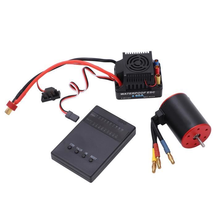 Moteur sans balais S3650 4300KV, 60a, carte de programmeur ESC sans balais, ensemble combiné pour voiture 1/10 RC